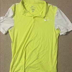 Nike Dri-FIT Lime and White Polo Shirt